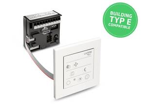 Smart ventilation control in Berlin: Intuitive control unit for energy-efficient decentralised ventilation in accordance with the Type E standard.