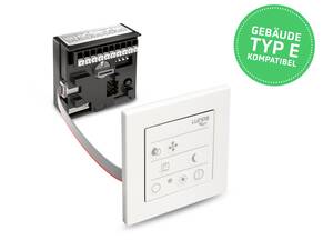 Smarte Lüftungssteuerung Berlin: Intuitive Bedieneinheit für energieeffiziente dezentrale Lüftung nach Typ E Standard.